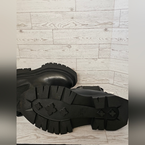 ZARA Black Chunky Chelsea Boots Size 41/ USA 10 NWT NO BOX Platform Lug Sole - Picture 6 of 7